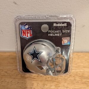 NFL Riddell Dallas Cowboys Silver Pocket Helmet